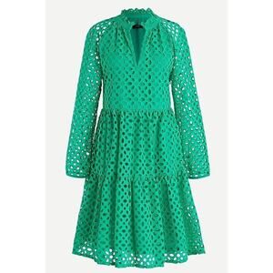 J.Crew Tiered Popover Dress in Embroidered Eyelet Size XXS